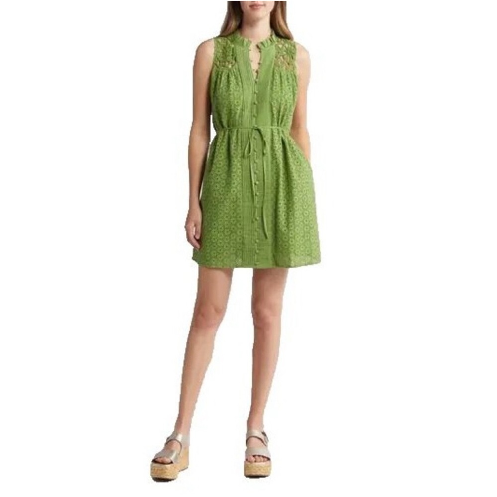 Sydnie Eyelet Embroidery Sleeveless Dress